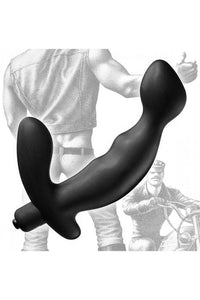 Thumbnail for XR Brands - Tom of Finland - Silicone Prostate Vibrator - Black - Stag Shop
