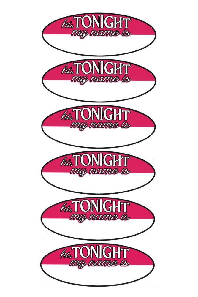 Stag Shop - "Tonight My Name Is..." Stickers - Stag Shop
