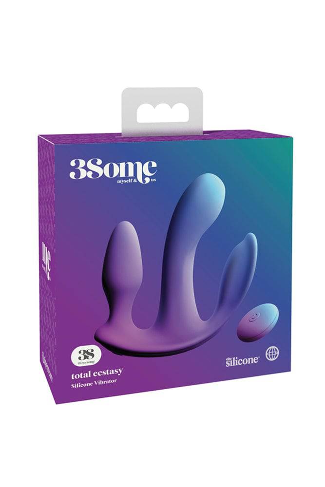 Pipedream - 3Some - Total Ecstasy Triple Vibrator - Purple - Stag Shop