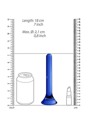 Shots Toys - Chrystalino - Tower Glass Wand - Blue - Stag Shop