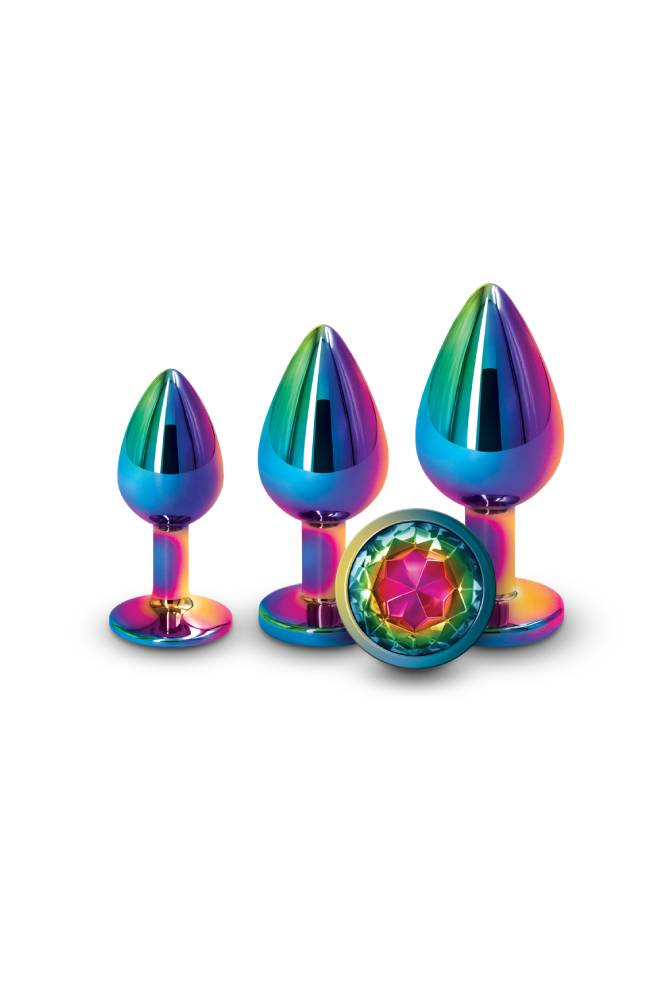 NS Novelties - Rear Assets - 3 Pc Jewelled Aluminum Anal Training Kit - Multicolour - Stag Shop