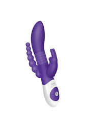 The Rabbit Company - Beaded Double Penetration Rabbit Vibrator - Stag Shop