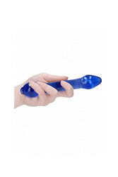 Shots Toys - Chrystalino - Treasure Glass Dildo - Blue - Stag Shop