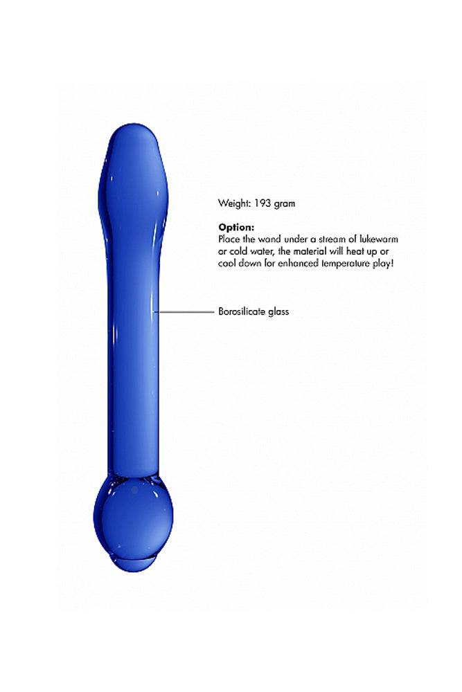 Shots Toys - Chrystalino - Treasure Glass Dildo - Blue - Stag Shop