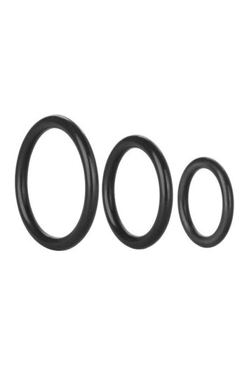 Cal Exotics - Tri-Rings Cock Ring Set - Black - Stag Shop