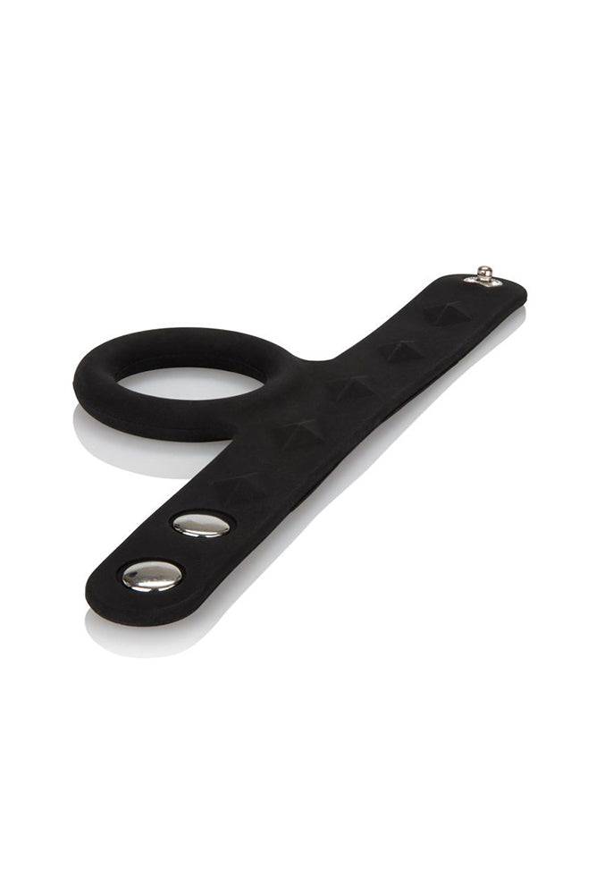 Cal Exotics - Tri-Snap Scrotum Support Ring - Large - Black - Stag Shop
