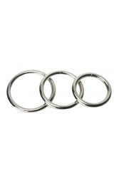 XR Brands - Master Series - Trine Steel Cock Ring Collection - Stag Shop
