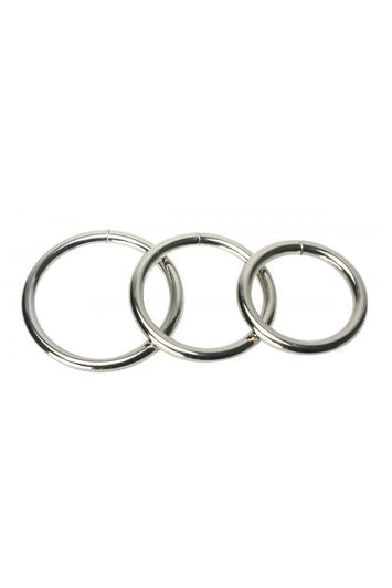 XR Brands - Master Series - Trine Steel Cock Ring Collection - Stag Shop