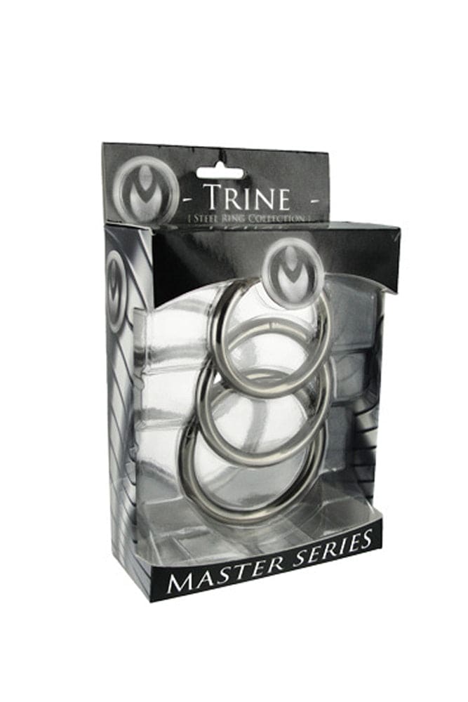 XR Brands - Master Series - Trine Steel Cock Ring Collection - Stag Shop