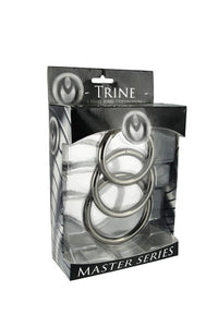 Thumbnail for XR Brands - Master Series - Trine Steel Cock Ring Collection - Stag Shop