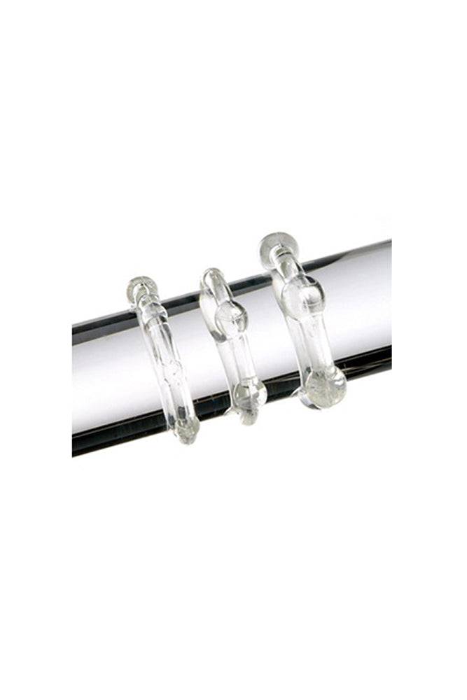 Adam & Eve - Triple Erection Cock Ring System - Clear - Stag Shop