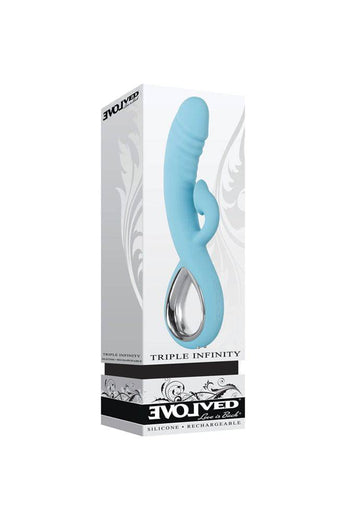 Evolved - Triple Infinity Vibrator - Teal - Stag Shop