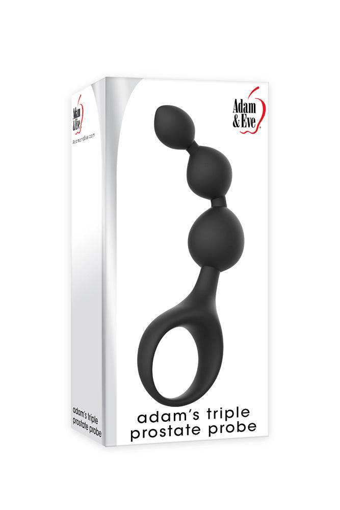 Adam & Eve - Adam's Triple Prostate Probe - Black - Stag Shop