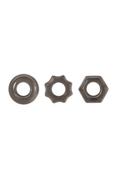 Zero Tolerance - Triple Thick Cock Ring Set - Smoke - Stag Shop