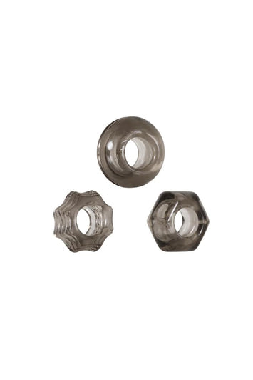 Zero Tolerance - Triple Thick Cock Ring Set - Smoke - Stag Shop