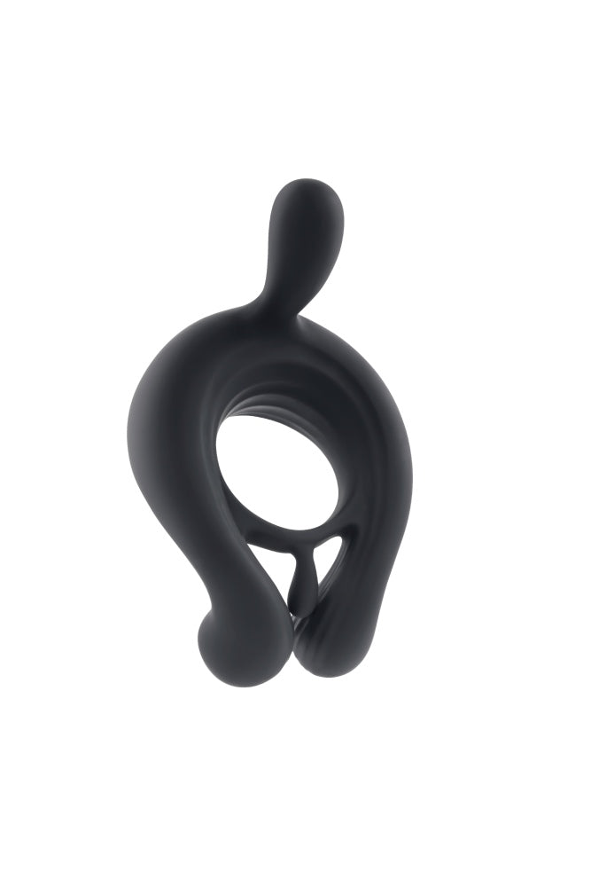 Playboy - Triple Play Vibrating Cock Ring with Remote Control - Black - Stag Shop