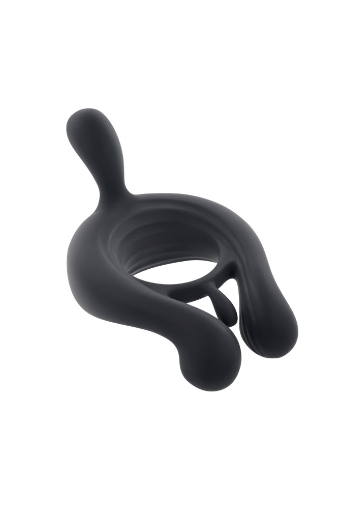 Playboy - Triple Play Vibrating Cock Ring with Remote Control - Black - Stag Shop