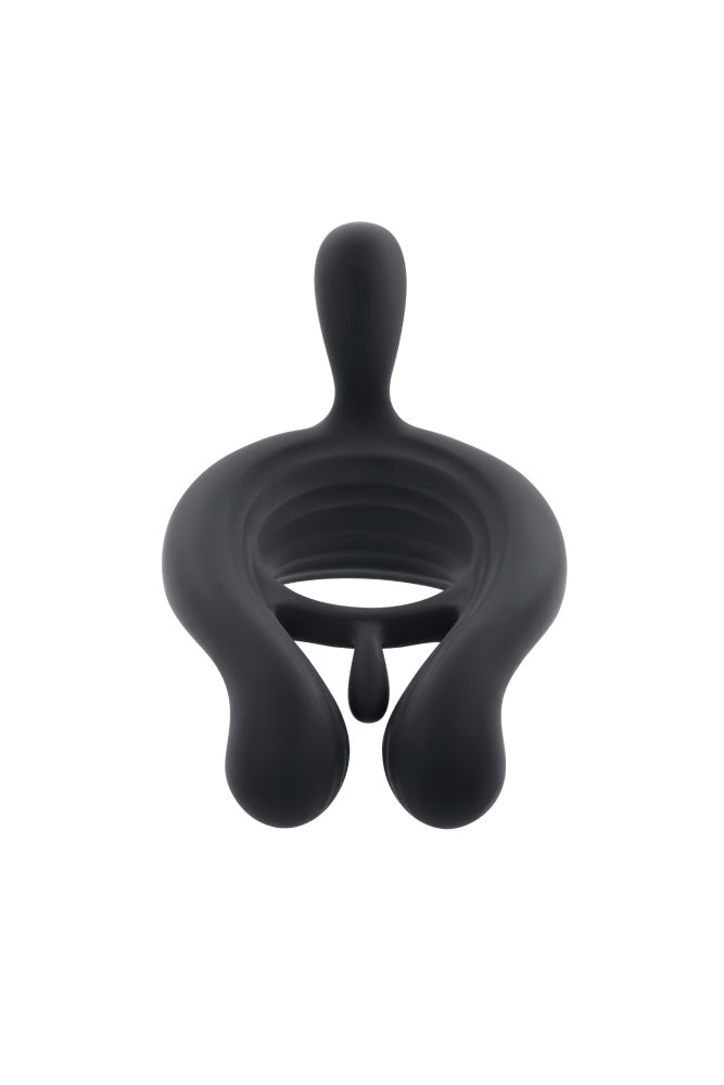 Playboy - Triple Play Vibrating Cock Ring with Remote Control - Black - Stag Shop
