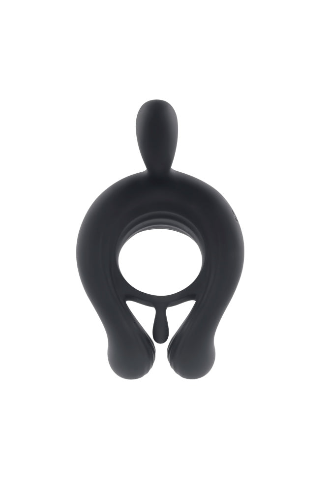 Playboy - Triple Play Vibrating Cock Ring with Remote Control - Black - Stag Shop
