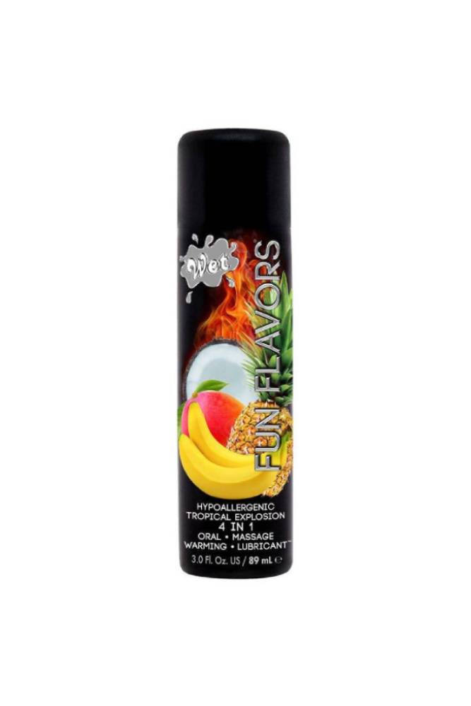 Wet - Fun Flavours - 4 in 1 Warming Flavoured Lubricant - Tropical Explosion - 3oz - Stag Shop