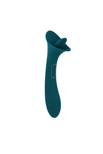 Evolved - True Indulgence Flickering Tongue Vibrator - Teal - Stag Shop