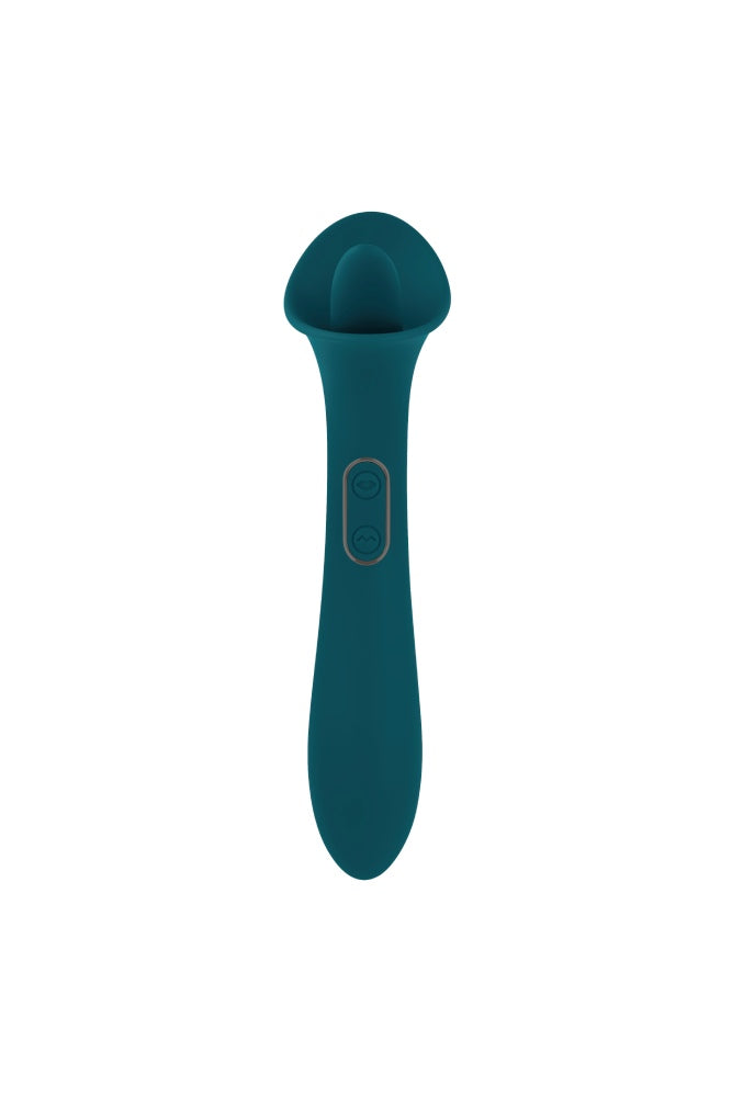 Evolved - True Indulgence Flickering Tongue Vibrator - Teal - Stag Shop