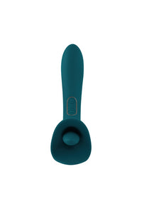 Thumbnail for Evolved - True Indulgence Flickering Tongue Vibrator - Teal - Stag Shop
