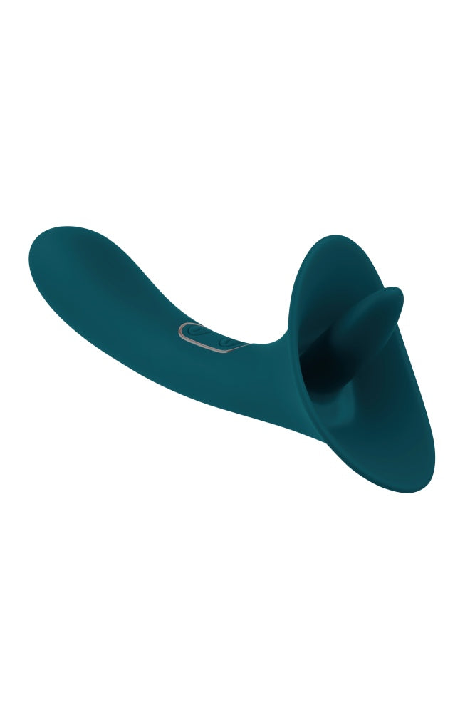 Evolved - True Indulgence Flickering Tongue Vibrator - Teal - Stag Shop
