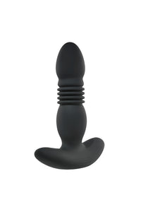 Thumbnail for Playboy - Trust the Thrust Vibrating & Thrusting Anal Plug - Black - Stag Shop