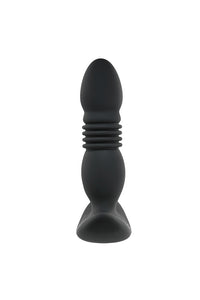 Thumbnail for Playboy - Trust the Thrust Vibrating & Thrusting Anal Plug - Black - Stag Shop