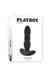 Playboy - Trust the Thrust Vibrating & Thrusting Anal Plug - Black - Stag Shop