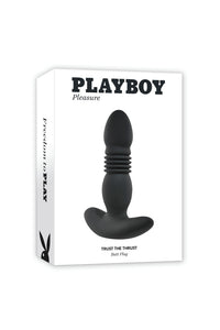 Thumbnail for Playboy - Trust the Thrust Vibrating & Thrusting Anal Plug - Black - Stag Shop