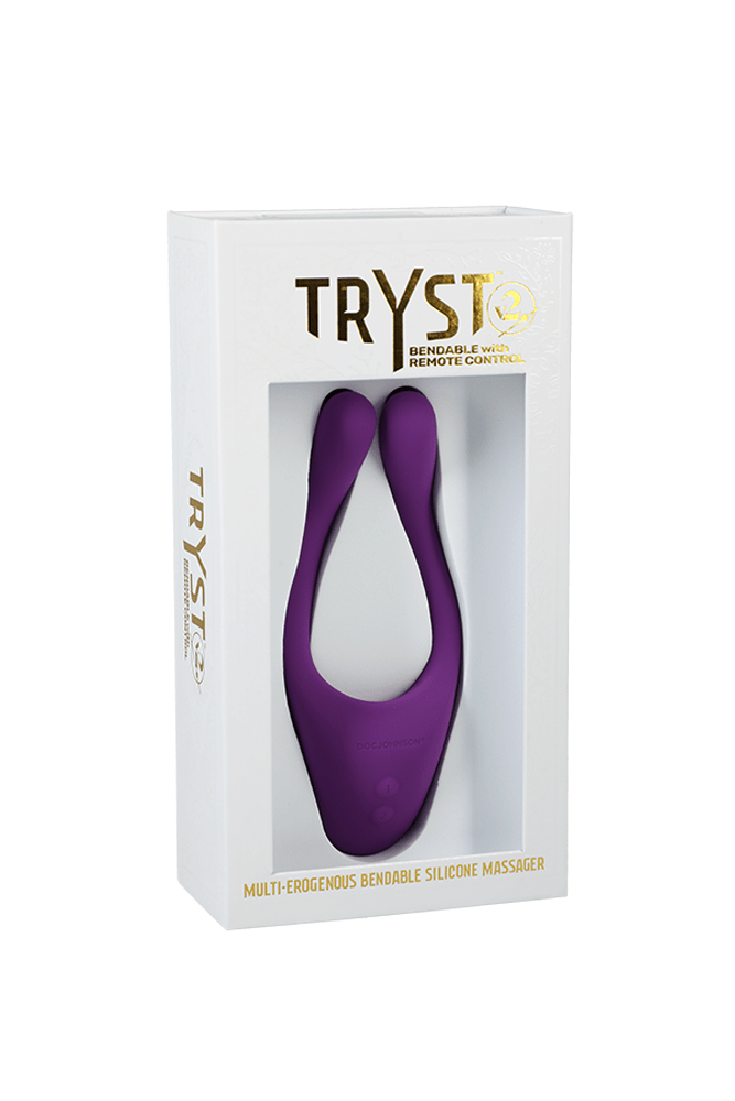 Doc Johnson TRYST v2 Bendable Multi Erogenous Zone Massager Remote Purple