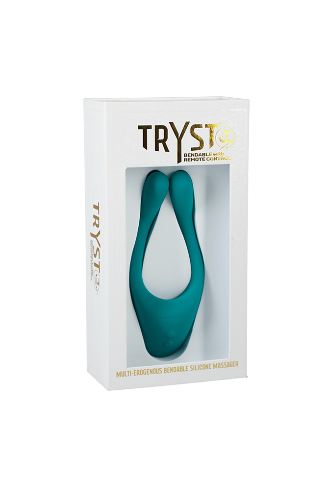Doc Johnson - TRYST v2 Bendable Multi-Erogenous Zone Massager & Remote - Teal - Stag Shop