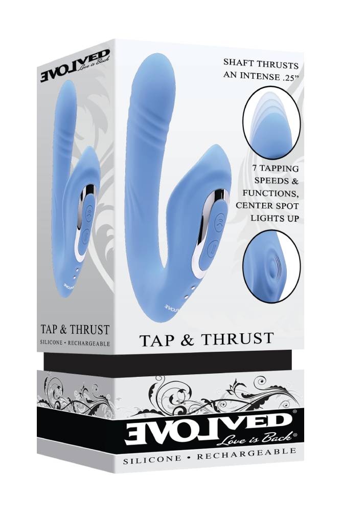 Evolved - Tap & Thrust Vibrator - Blue - Stag Shop