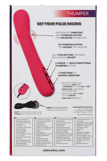Cal Exotics - Throb - Thumper - Pulsating Vibrator - Pink - Stag Shop