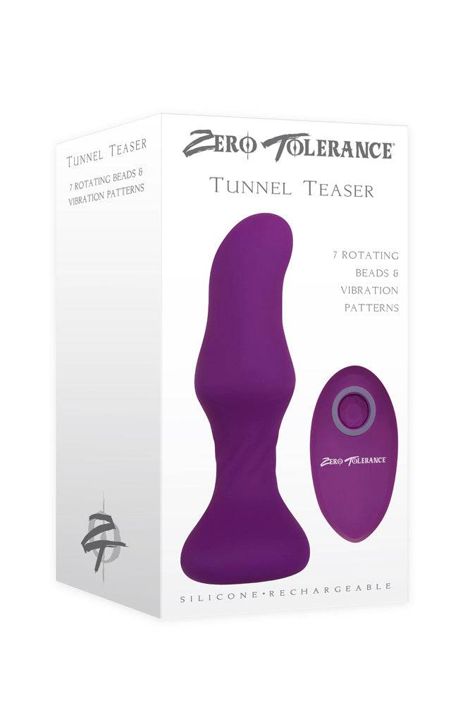Zero Tolerance - Tunnel Teaser Rotating Butt Plug & Remote - Purple - Stag Shop
