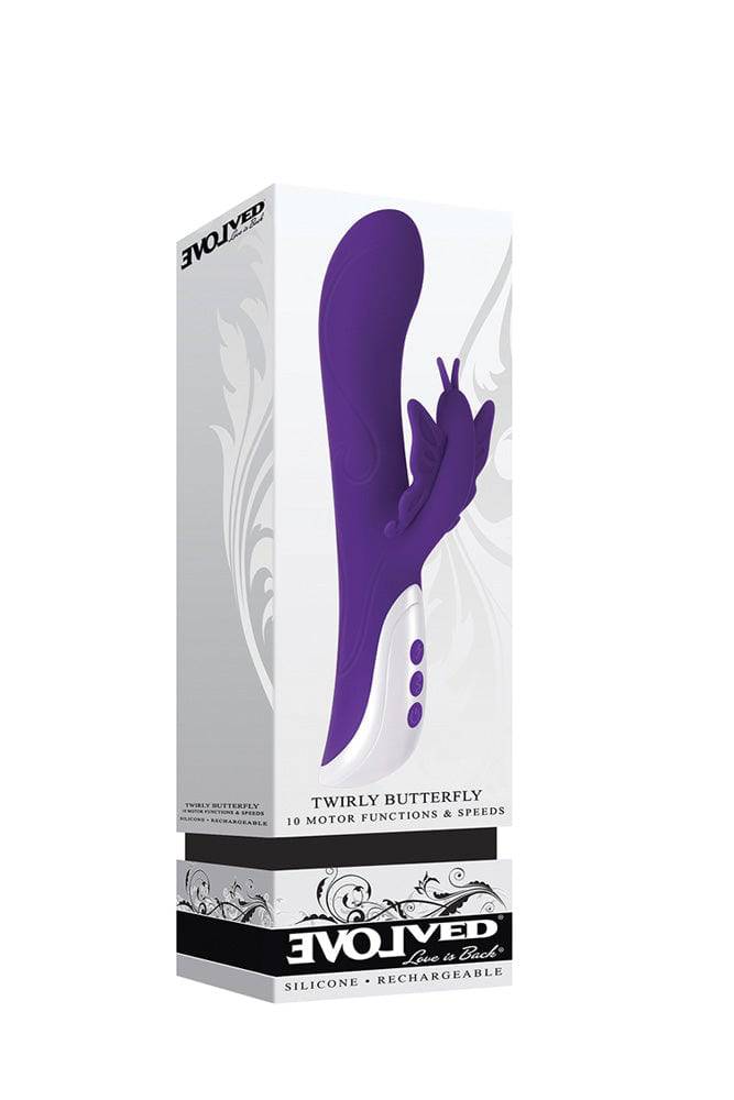 Evolved - Twirly Butterfly Vibrator - Purple - Stag Shop