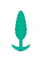 b-Vibe - Twist Textured Vibrating Butt Plug - Green - Stag Shop