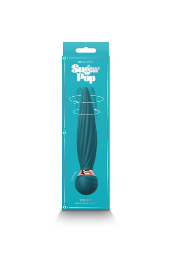 NS Novelties - Sugar Pop - Twist Bendable Vibrator - Teal - Stag Shop