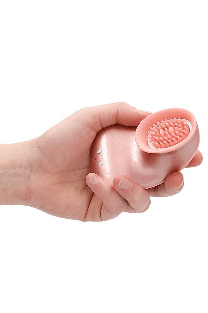 Shots Toys - Innovation - Twitch Hands Suction & Vibration Clitoral Toy - Rose Gold - Stag Shop