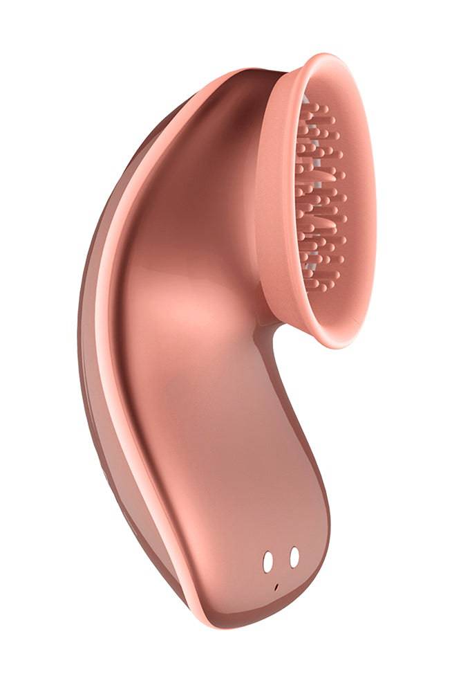 Shots Toys - Innovation - Twitch Hands Suction & Vibration Clitoral Toy - Rose Gold - Stag Shop