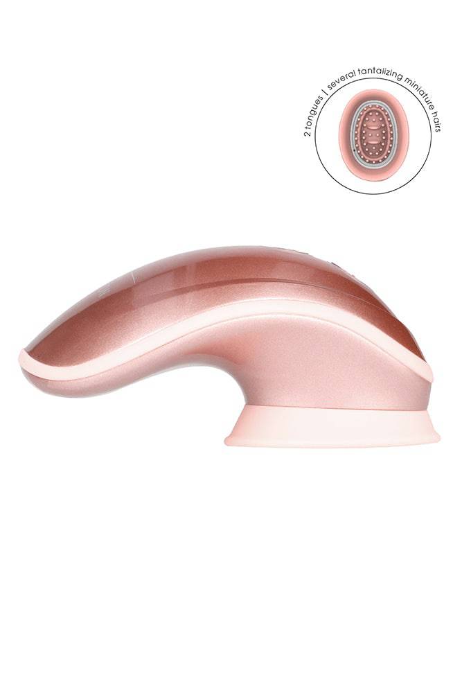 Shots Toys - Innovation - Twitch Hands Suction & Vibration Clitoral Toy - Rose Gold - Stag Shop