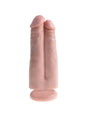 Pipedream - King Cock - Two Cocks One Hole Realistic Dual Penetration Dildo - 7 inch - Beige - Stag Shop