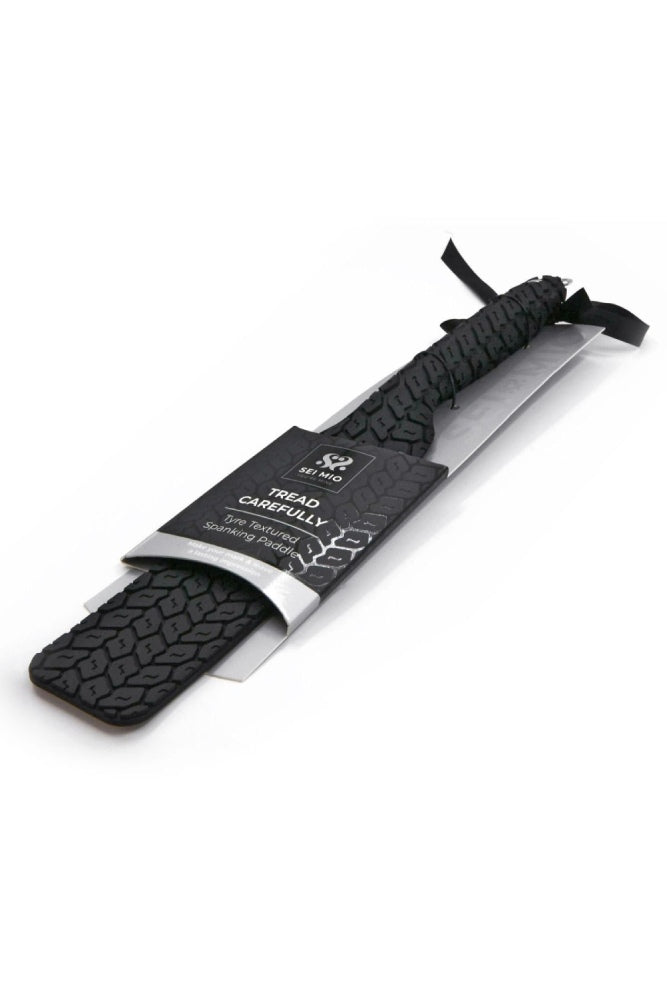 Creative Conceptions - Sei Mio - Tyre Textures Spanking Paddle - Black - Stag Shop
