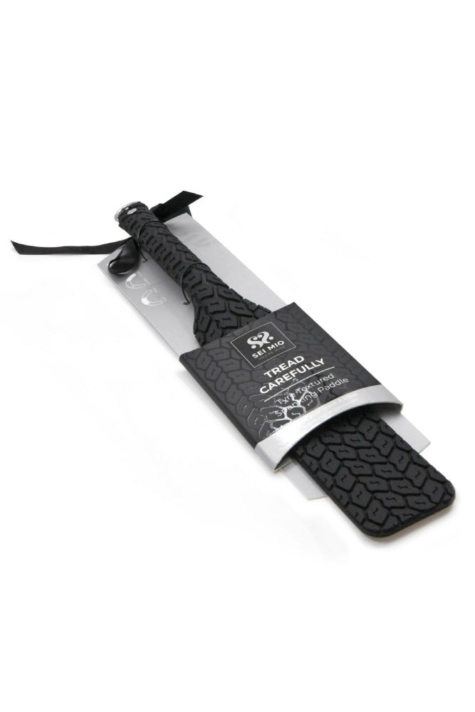 Creative Conceptions - Sei Mio - Tyre Textures Spanking Paddle - Black - Stag Shop
