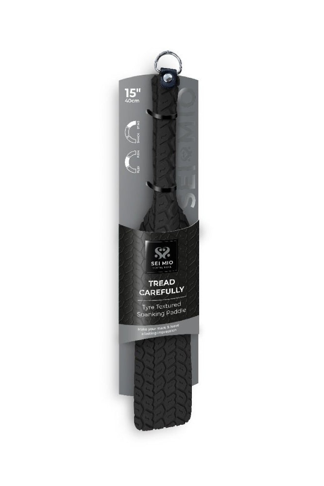 Creative Conceptions - Sei Mio - Tyre Textures Spanking Paddle - Black - Stag Shop