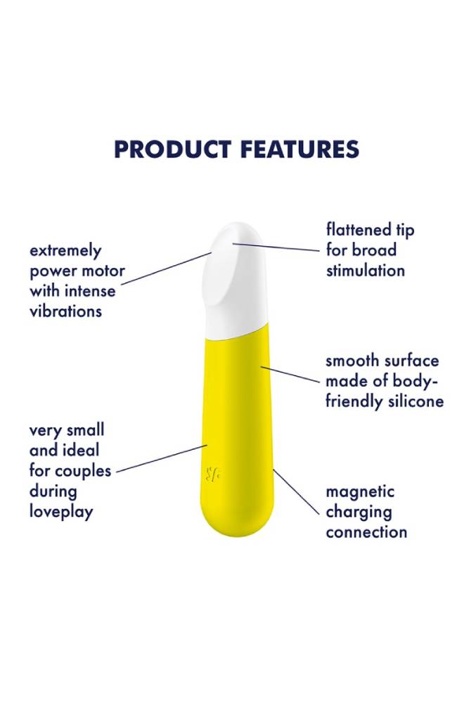 Satisfyer - Ultra Power Bullet 4 - Rechargeable Waterproof Bullet Vibrator - Yellow - Stag Shop