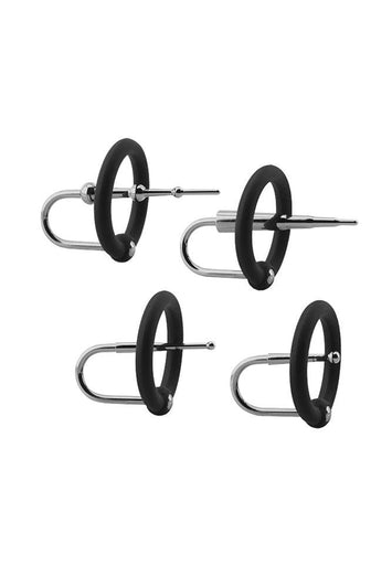 Kink By Doc Johnson - Silicone & Stainless Steel Urethra Play Cock Ring Set - Stag Shop