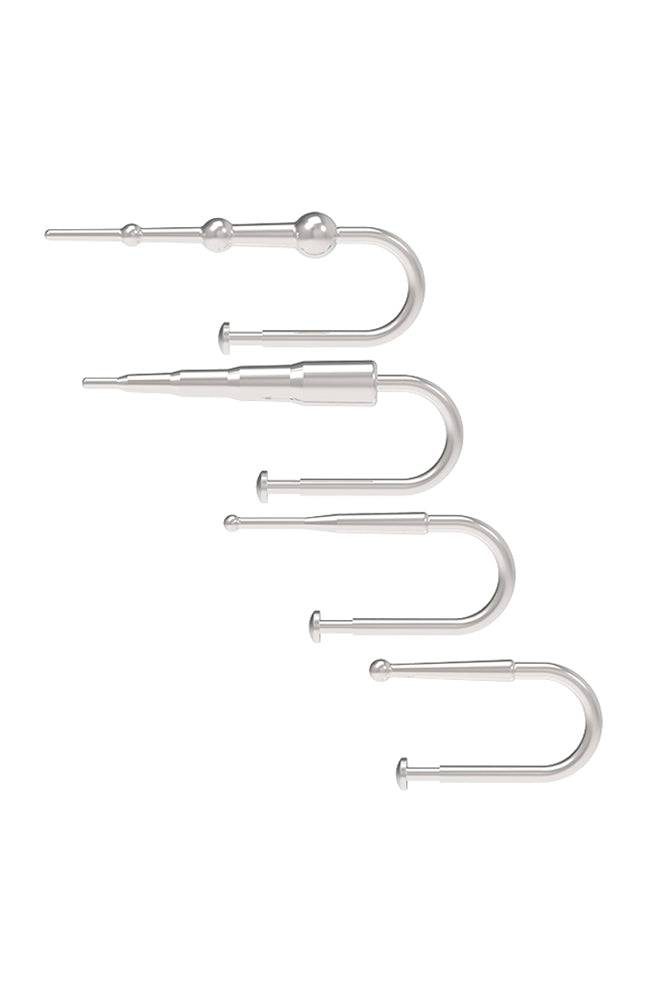 Kink By Doc Johnson - Silicone & Stainless Steel Urethra Play Cock Ring Set - Stag Shop